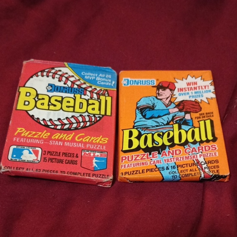 Russ Baseball Puzzle and Cards - Red and Blue